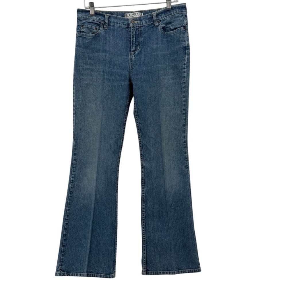 Express Precision Fit Retro Sarula Denim Jeans‎ Straight Leg Casual Staple Sz 8R